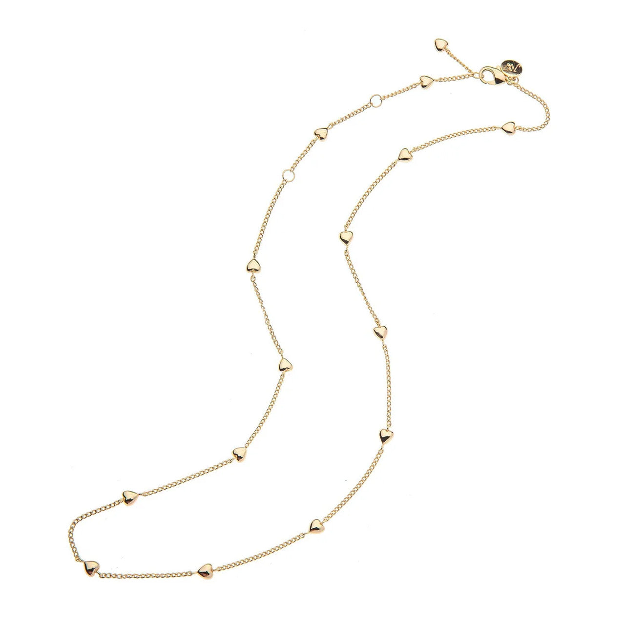 JANE WIN LOVE Adjustable Heart Chain Necklace