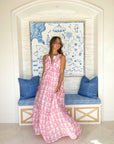 FINAL SALE DANA SMALL DESIGNS The Anywhere Dress Marrakech Tile Peony