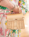 LISI LERCH Celine Wicker Handbag Gold