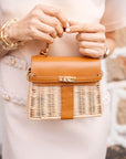 LISI LERCH Celine Wicker Handbag Camel