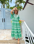 OLIPHANT Flirty V-Neck Maxi Soleil Sage