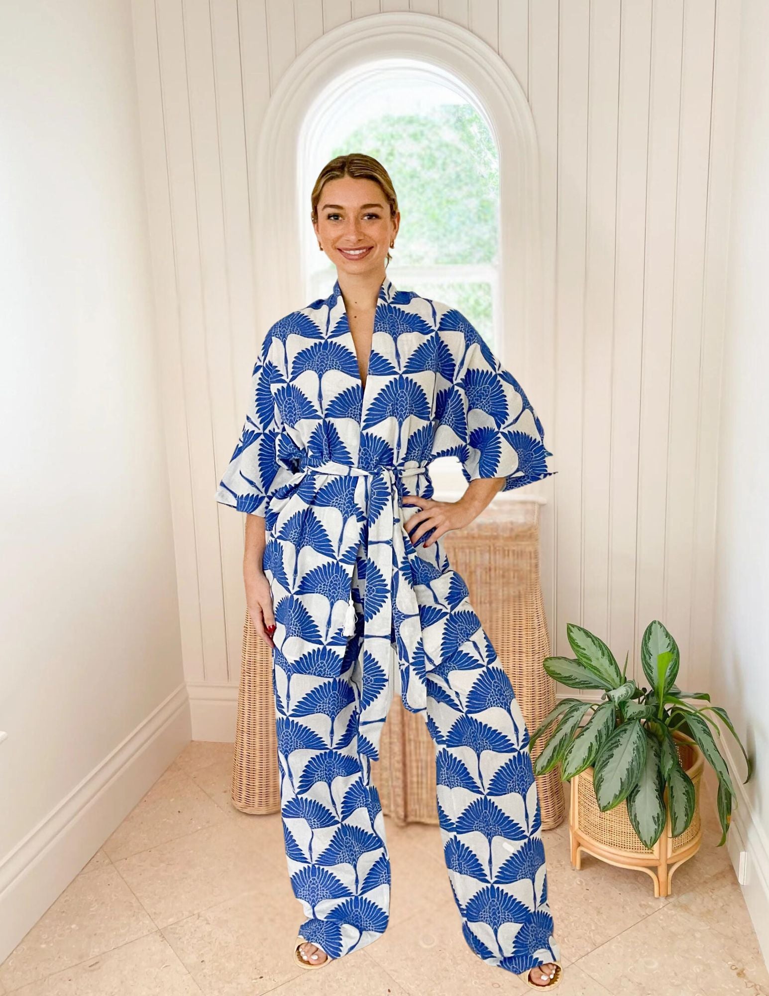 KASIA Pandora Pants White/Blue