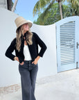 JUMPER 1234 Textured Cardigan Black