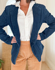 FRANK & EILEEN Boyfriend Blazer 1984 Washed Blue