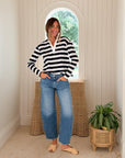 FRANK & EILEEN Patrick Popover Nautical Stripe Jersey