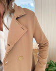 FRANK & EILEEN Belfast Sweatshirt Trench Coat Camel