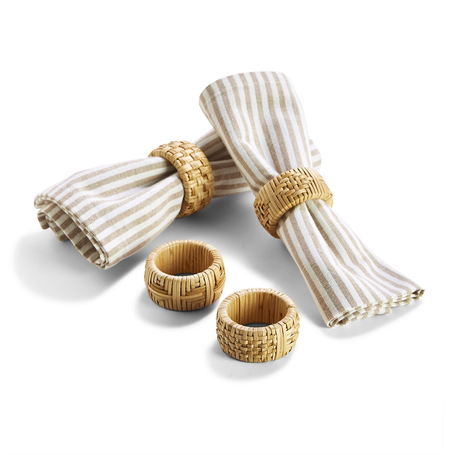 Cane Napkin Rings- Set/4