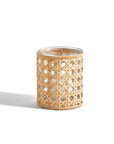 Cane Webbing Candleholder/ Vase Small