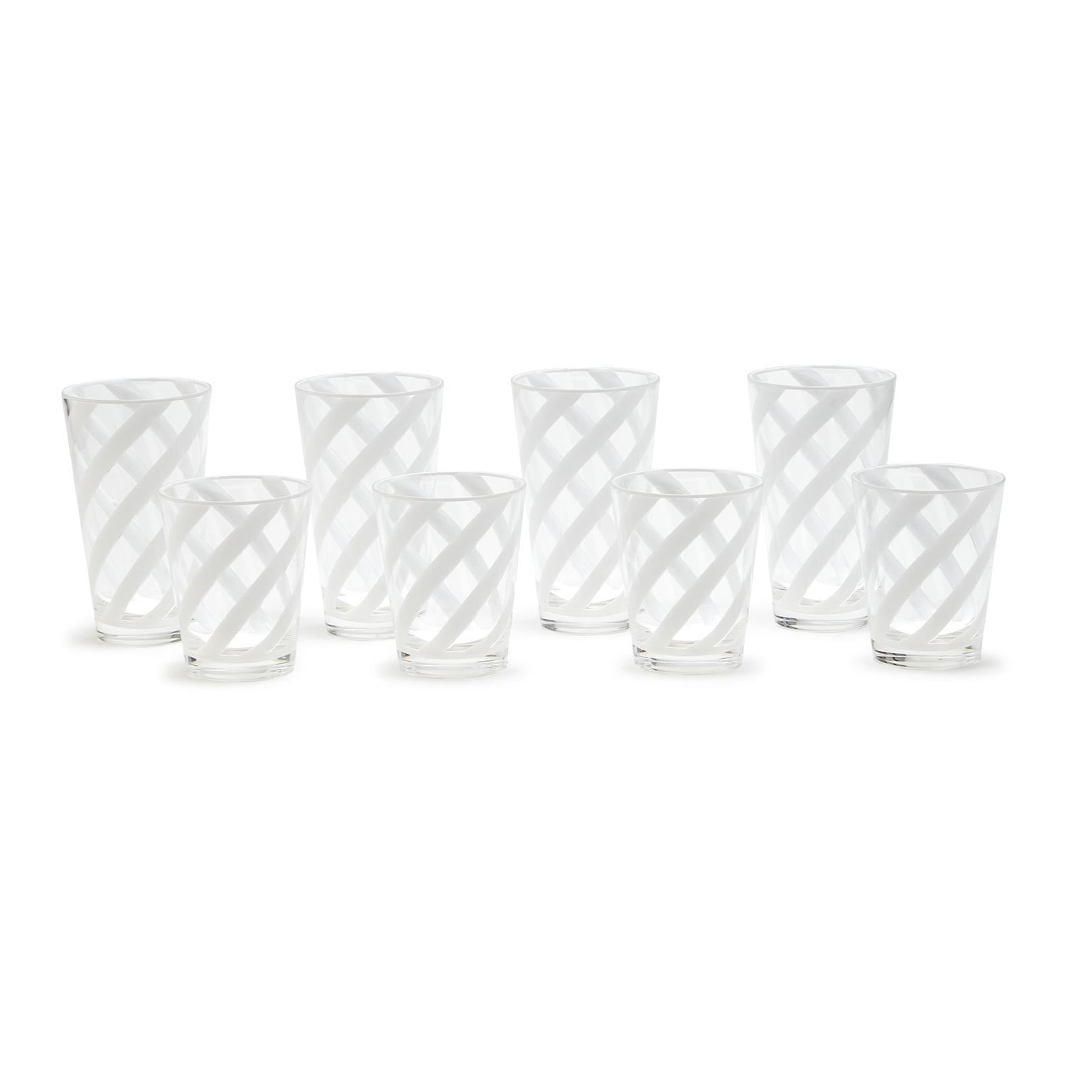 Opaque White Drinking Glass- Set/4