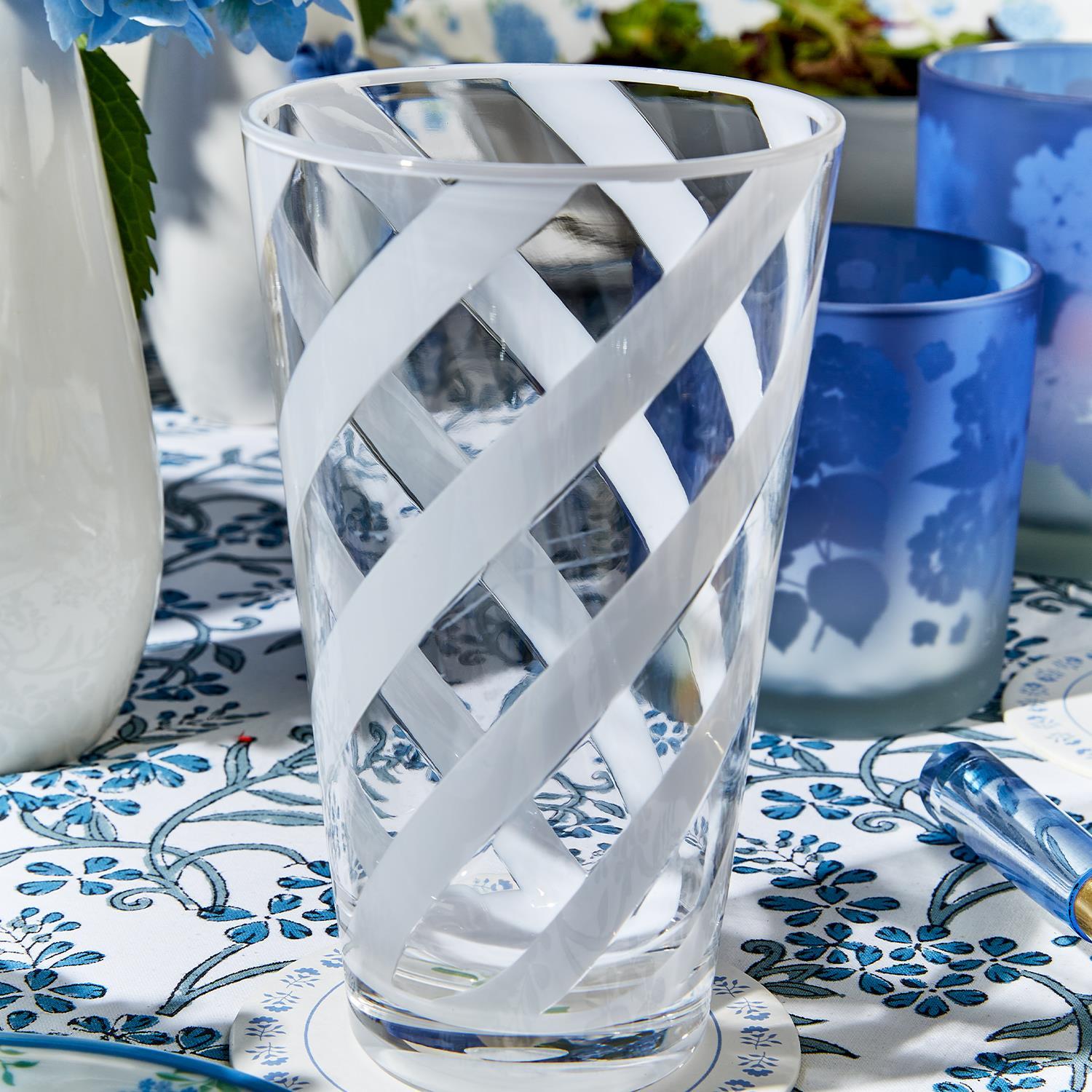 Opaque White Drinking Glass- Set/4