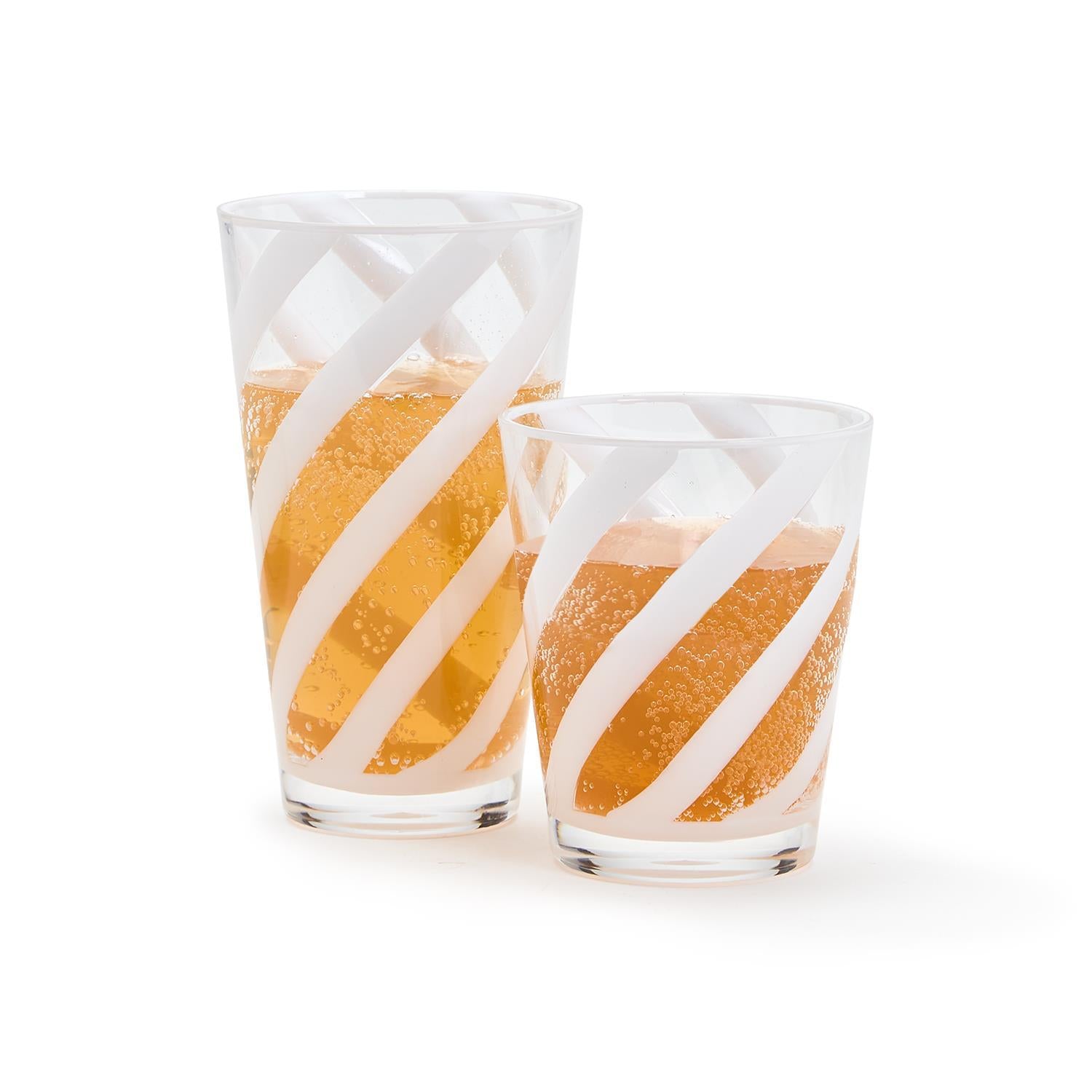 Opaque White Drinking Glass- Set/4