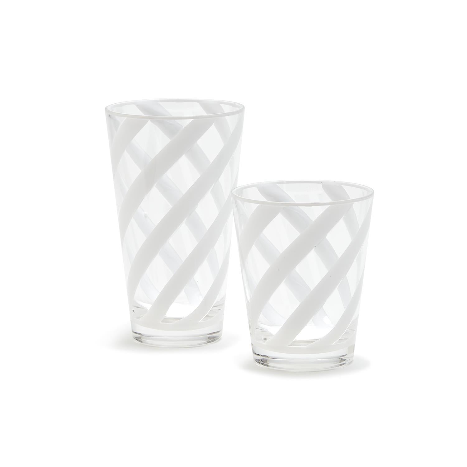 Opaque White Drinking Glass- Set/4