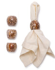 Tiger Cowrie Shell Napkin Rings-Set/4