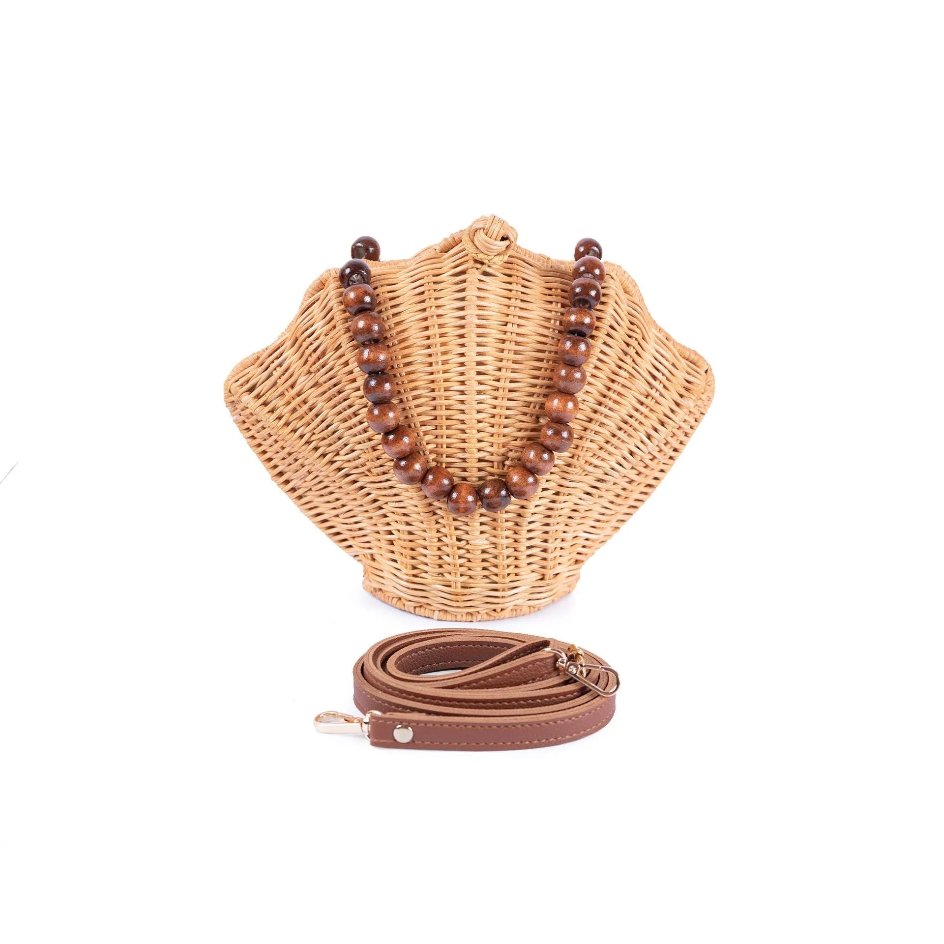 Shelly Woodbead Bag Natural
