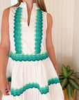 FINAL SALE OLIPHANT Yoke Dress Pacifica Aqua
