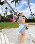 FRANK & EILEEN Lauren Polo Dress White/British Royal Navy Stripe