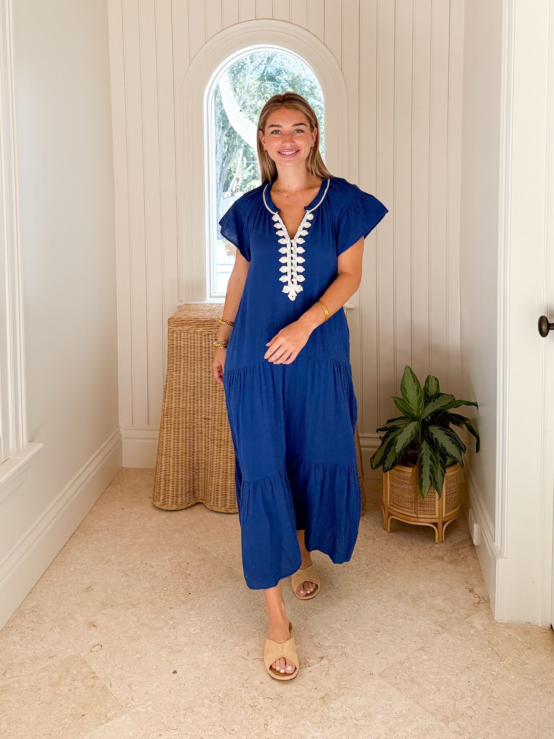 ROSE AND ROSE Deauville Dress French Blue