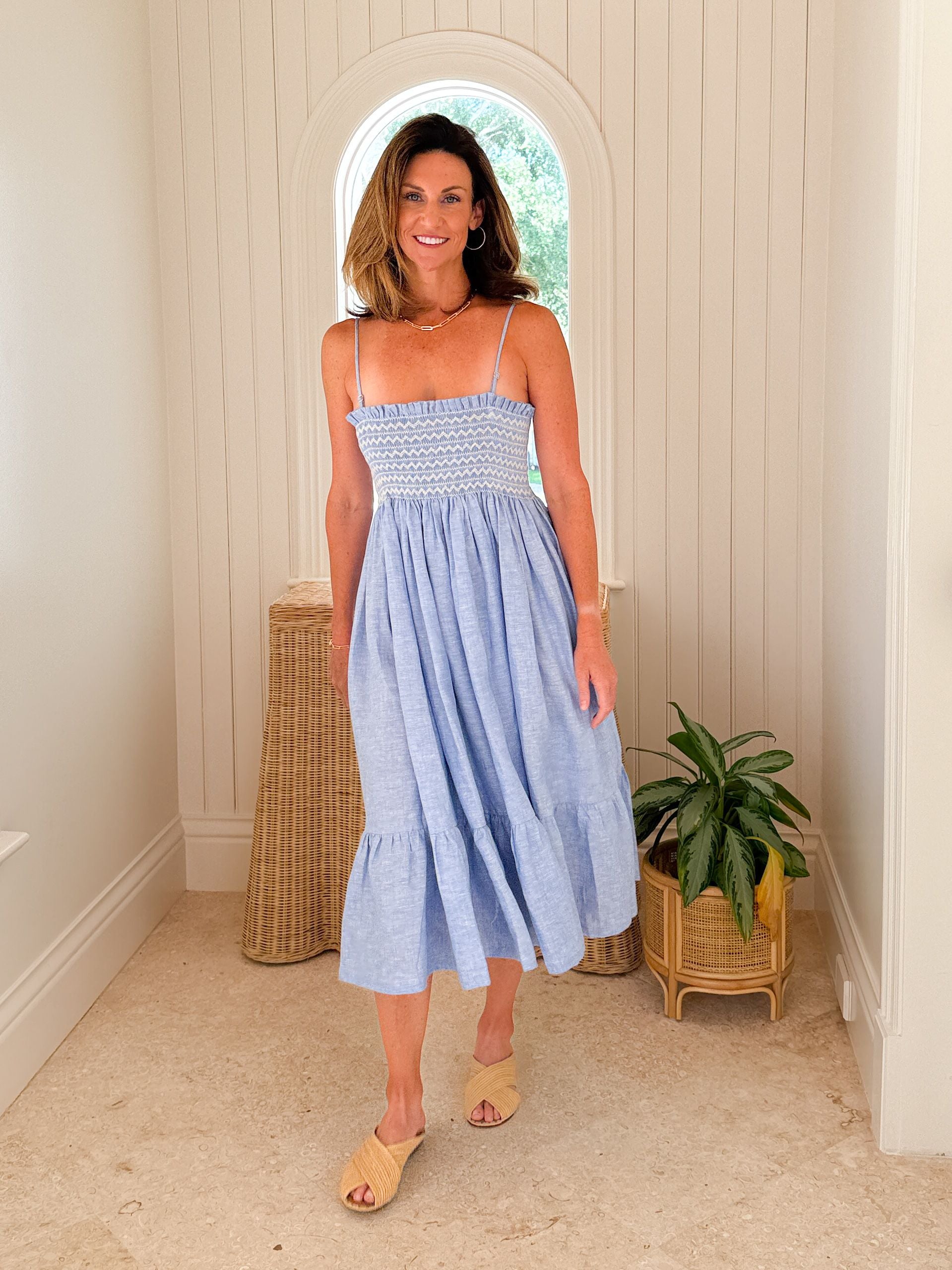 SMOCK LONDON Sullivan Skirt Chambray