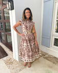 CARA CARA Octavia Dress Palm Paisley Ivory