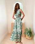 KASIA Lemnos Chemise Maxi Dress Green