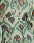 FINAL SALE GUADALUPE Ariel Ikat Dress Green