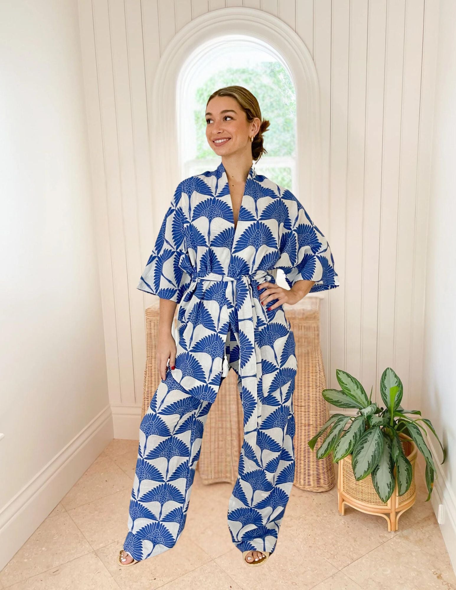 KASIA Pandora Pants White/Blue
