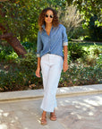 FRANK & EILEEN Eileen Relaxed Button Up Vintage Stonewashed Indigo Denim