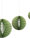 Paper Honeycomb Ornament Mint 16"-Set/3