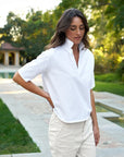 FRANK & EILEEN Patty Popover White