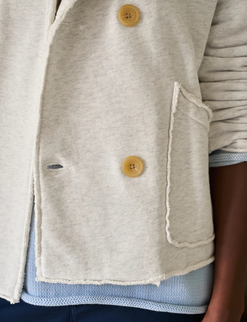 FRANK & EILEEN Mini Belfast Crop Peacoat Heather White Melange