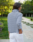 FRANK & EILEEN Patrick Popover Navy French Stripe Jersey