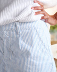 FRANK & EILEEN Waterford Walking Short Blue/White Stripe