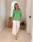 HIHO Relaxed Crew Sweater Zephyr Green