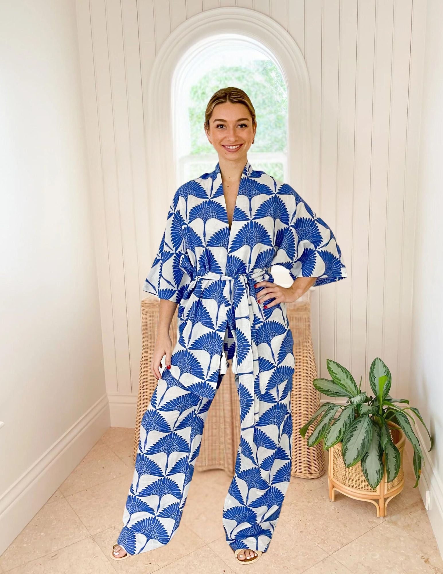 KASIA Pandora Pants White/Blue