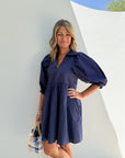 HUNTER BELL Noah Dress Navy