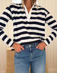 FRANK & EILEEN Patrick Popover Nautical Stripe Jersey