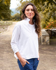 FRANK & EILEEN Patrick Popover White Jersey