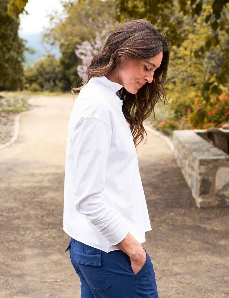 FRANK & EILEEN Patrick Popover White Jersey