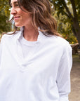 FRANK & EILEEN Patrick Popover White Jersey