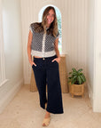 FRANK & EILEEN Riley Wide Leg Sweatpant Classic Navy
