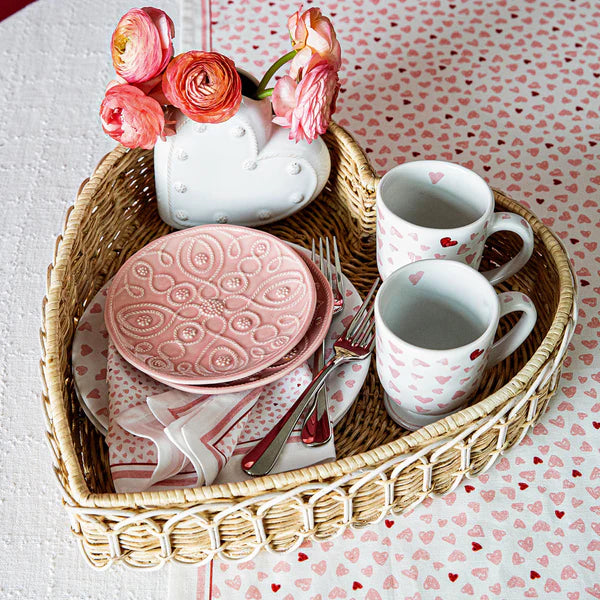 JULISKA Provence Rattan Heart Tray
