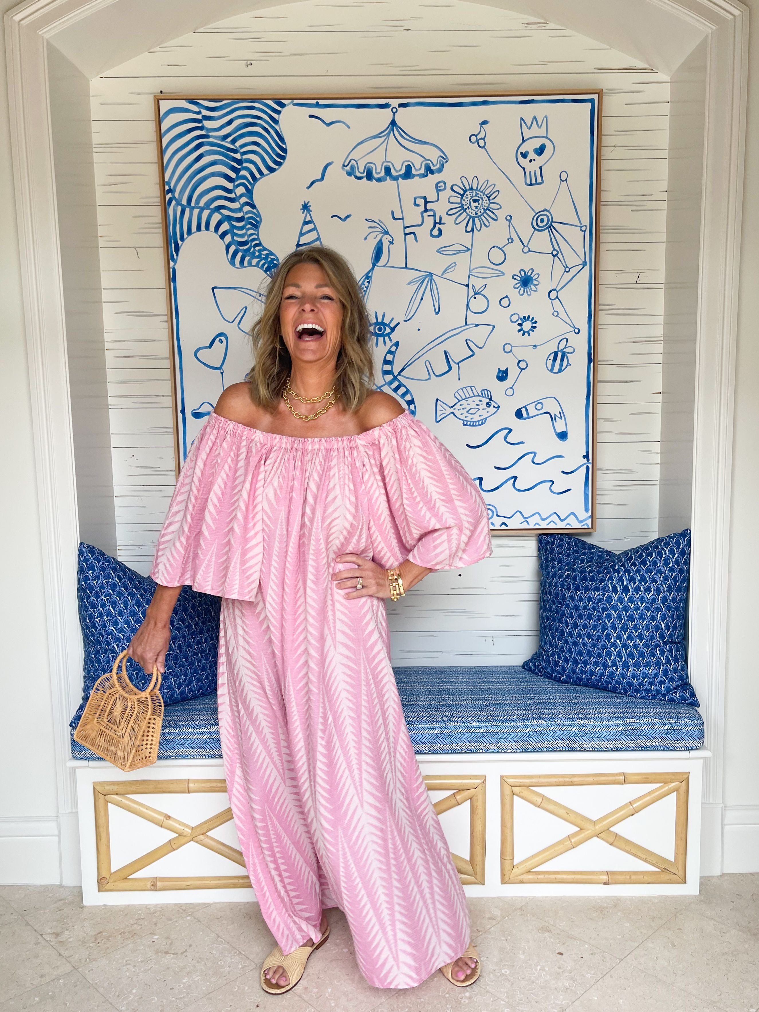 PEARL & CAVIAR Finikas Maxi Dress Pink