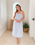 MAREA Felicity Dress Blue Seersucker