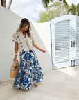 CARA CARA Melanie Skirt Fiore Evening Blue