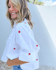 CARYN LAWN Swing Star Top White