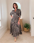 WALKER & WADE Daphne Dress Black Aztec