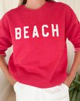 Beach Sweatshirt Heather Red