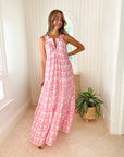 FINAL SALE DANA SMALL DESIGNS The Anywhere Dress Marrakech Tile Peony