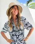 SHERIDAN FRENCH Reese Dress Onyx Jardin