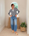 FRANK & EILEEN Patrick Popover Nautical Stripe Jersey